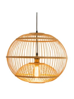 Hängeleuchte, Natur -Heimtextildekoration Iwato Pendelleuchte Hellbraun Natur 45x50 per1
