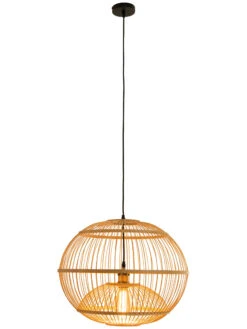 Hängeleuchte, Natur -Heimtextildekoration Iwato Pendelleuchte Hellbraun Natur 45x50 per2