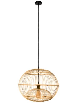 Hängeleuchte, Natur -Heimtextildekoration Iwato Pendelleuchte Hellbraun Natur 45x50 per3