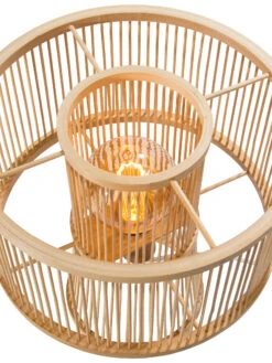 Tischleuchte, Bambus 11 Tischleuchte, Bambus -Heimtextildekoration Kadoma Tischleuchte Beige Bambus 30x30x30 lup1