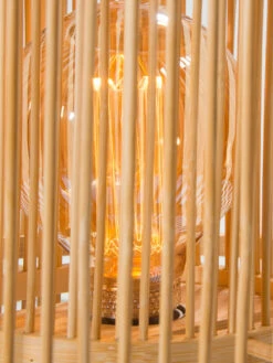 Tischleuchte, Bambus 12 Tischleuchte, Bambus -Heimtextildekoration Kadoma Tischleuchte Beige Bambus 30x30x30 lup2