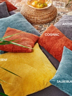 Kissen, Anthrazit 6 Kissen, Anthrazit -Heimtextildekoration Kalle Sofakissen div mil 1