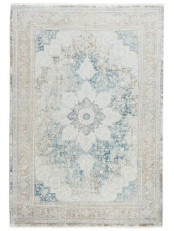 Vintage-Teppich, Bleu -Heimtextildekoration Kingfield VintageTeppich Blau Bleu 200x290 pla