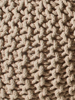 Strick-Pouf, Beige -Heimtextildekoration Kiruna Sitzpouf beige lup