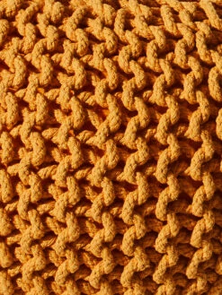 Strick-Pouf, Yellow 7 Strick-Pouf, Yellow -Heimtextildekoration Kiruna Sitzpouf gelb yellow lup