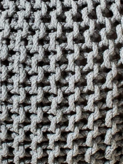 Strick-Pouf, Stahl -Heimtextildekoration Kiruna Sitzpouf grau stahl lup