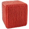 Pouf, Karmin 1 Pouf, Karmin -Heimtextildekoration Kiruna Sitzpouf rot karmin eckig per