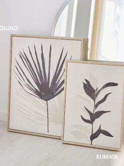 Leinwand-Druck-handbemalt, Schwarz/Weiss -Heimtextildekoration Klimata Druckgerahmt SchwarzWeiss 30x40 mil2