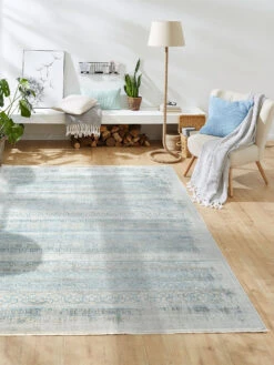 Vintage-Teppich, Aqua