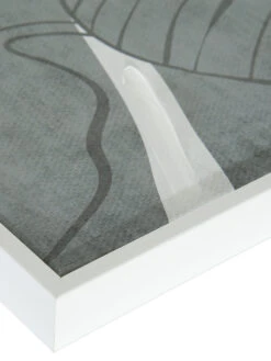 Leinwand-Druck-handbemalt, Graugrün -Heimtextildekoration Leavea Druckgerahmt Gruen Graugruen 50x70 lup2