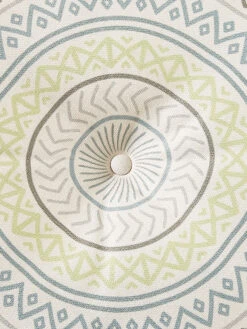 Outdoorkissen, Blau -Heimtextildekoration Leonora Bodenkissen Blau 60rund lup