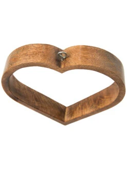 Objekt, Natur -Heimtextildekoration LightBurnHeart Objekt braun Natur 20x20x4 per2