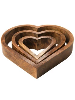 Objekt, Natur -Heimtextildekoration LightBurnHeart Objekt braun Natur Set per