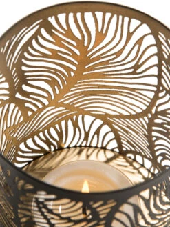 Windlicht, Black/Gold 10 Windlicht, Black/Gold -Heimtextildekoration Lisborg Windlicht Schwarz BlackGold 10x10x14 lup1