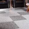 Teppichbodenfliese, Stone -Heimtextildekoration London Teppichbodenfliesen 900 hellgrau 965 graphit mil 1