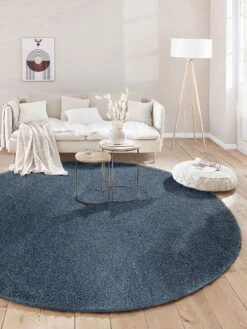 Hochflor-Teppich, Royalblau