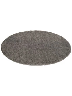 Hochflor-Teppich, Grau 8 Hochflor-Teppich, Grau -Heimtextildekoration Lounge UniTeppich Grau 200rund fper