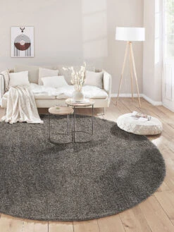 Hochflor-Teppich, Grau