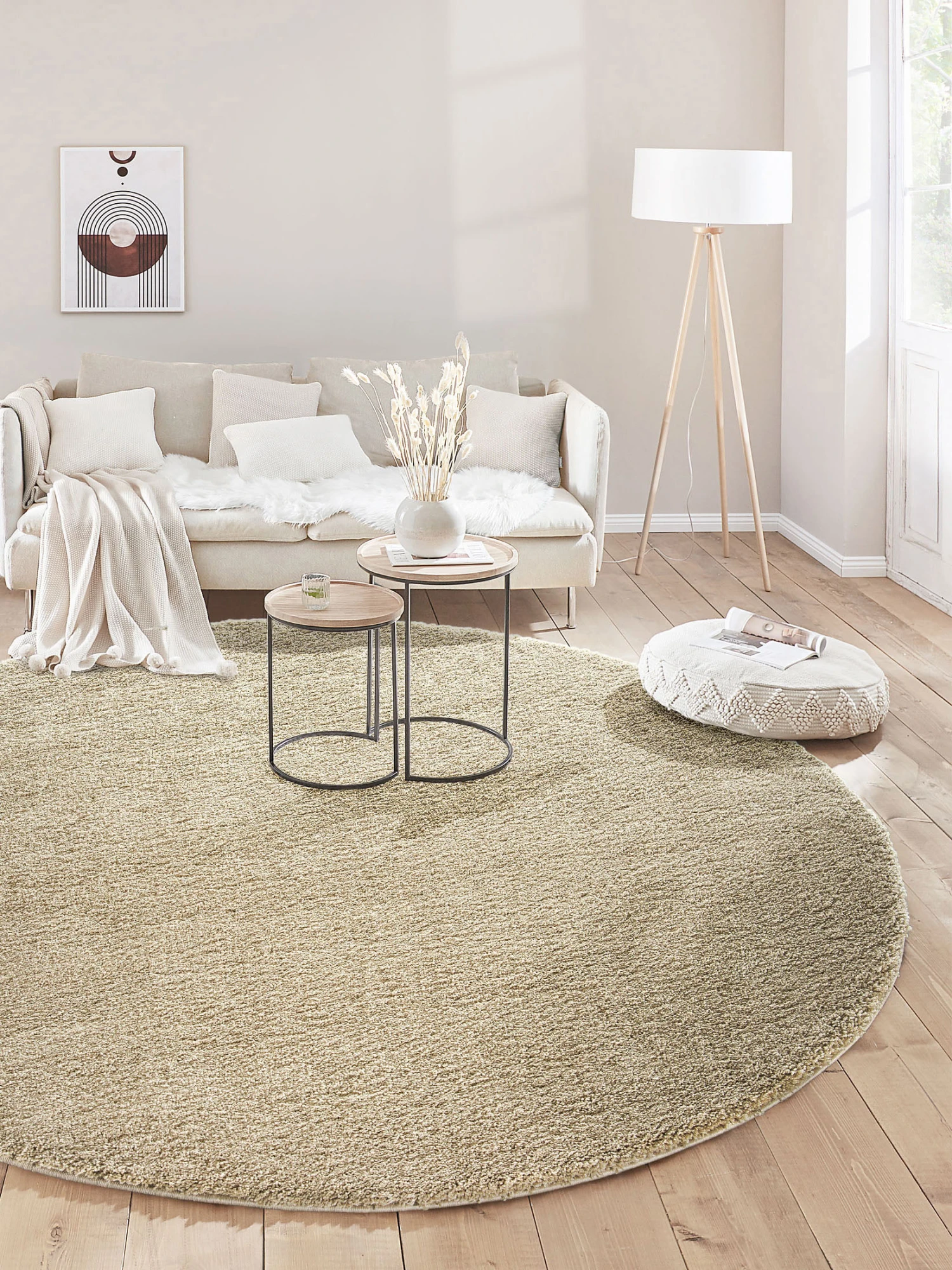 Hochflor-Teppich, Hellbeige 3 Hochflor-Teppich, Hellbeige