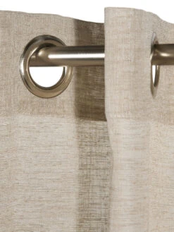 Ösenschal, Hellbraun 10 Ösenschal, Hellbraun -Heimtextildekoration Madox Gardine Oesenschal Hellbraun 140x245 lup1