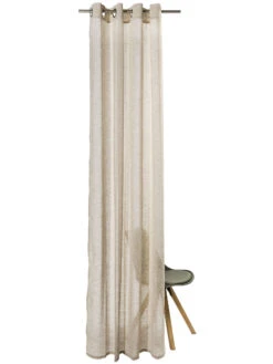 Ösenschal, Hellbraun 9 Ösenschal, Hellbraun -Heimtextildekoration Madox Gardine Oesenschal Hellbraun 140x245 pla2