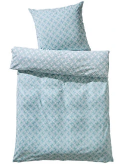 Satin-Bettwäsche, Altmint -Heimtextildekoration Malanda Bettwaesche Blau Altmint 135x200 pla