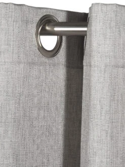 Ösenschal, Silber 12 Ösenschal, Silber -Heimtextildekoration Malia Gardine Oesenschal hellgrau Silber 140x245 lup1