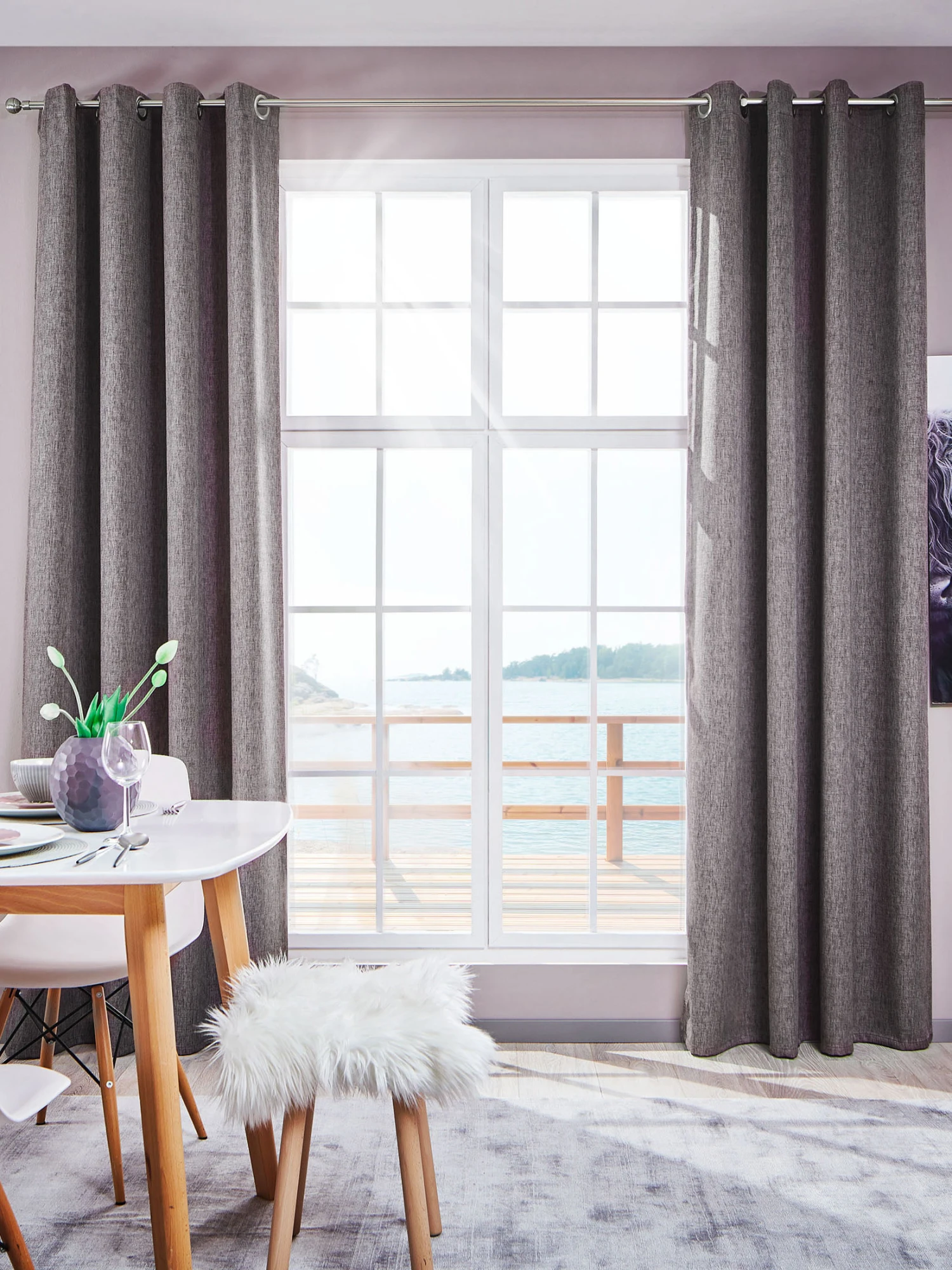 Ösenschal, Anthrazit 3 Ösenschal, Anthrazit