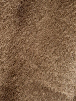Kunstfell-Teppich, Mokka -Heimtextildekoration MeanadeLuxe KunstfellTeppich Braun Mokka 100rund lup