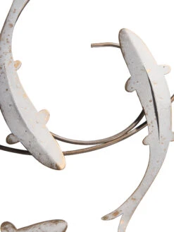 Wand-Objekt, Grau -Heimtextildekoration Metallfisch WandObjekt Grau 50x50 lup2