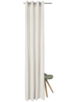 Ösenschal, Offwhite -Heimtextildekoration Milla Gardine Oesenschal creme Offwhite 140x245 pla2