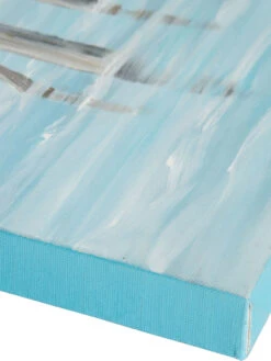 Leinwand-handgemalt, Hellblau -Heimtextildekoration MoewenamStrand Leinwandhandgemalt Blau Hellblau 80x80 lup3