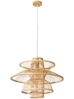 Hängeleuchte, Natural -Heimtextildekoration Nami Haengeleuchte Hellbraun Natural 50x50x37 per3