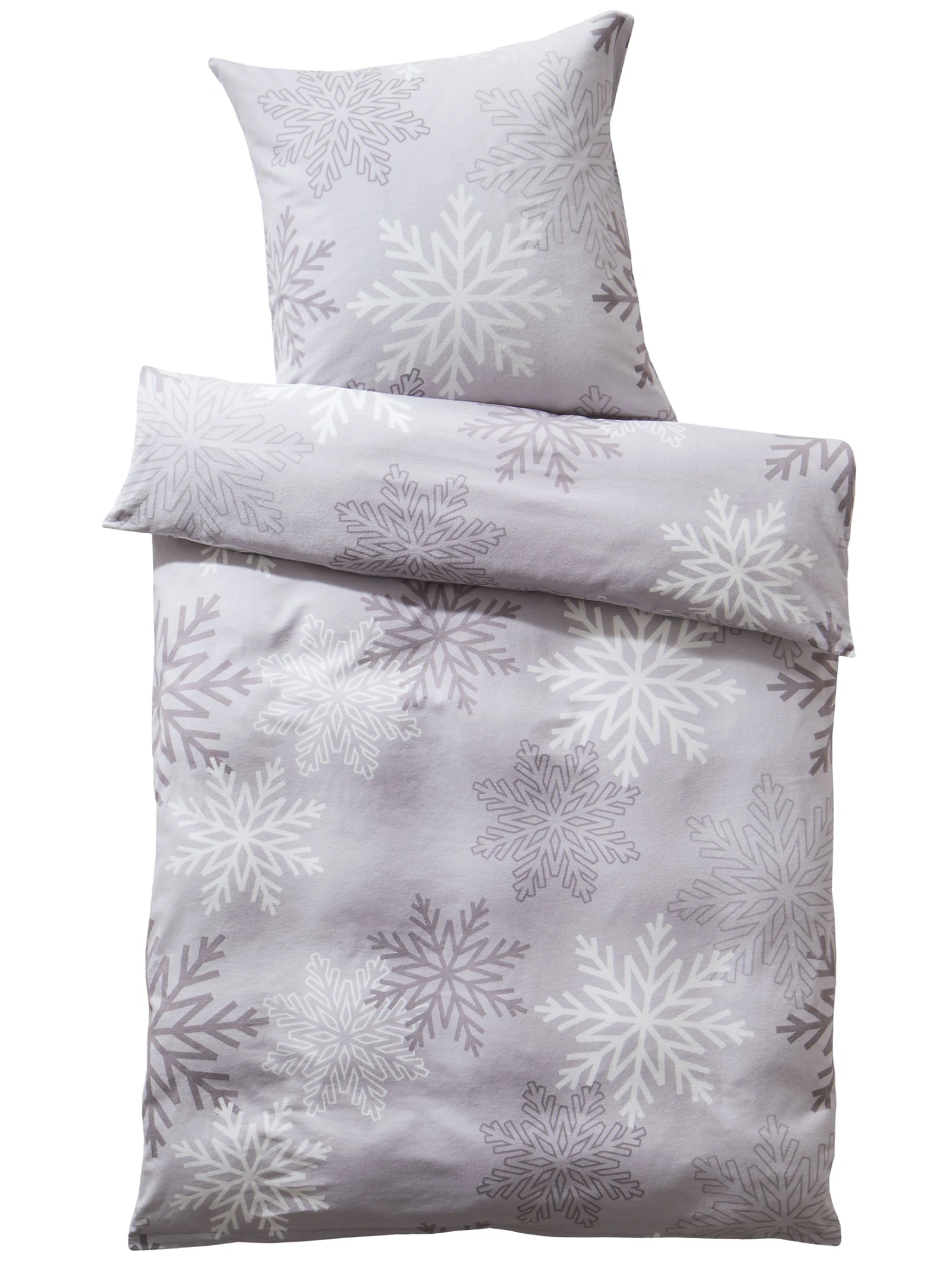 Flanell-Bettwäsche, Hellgrau 4 Flanell-Bettwäsche, Hellgrau – Bild 2