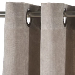 Ösenschal, Wolle -Heimtextildekoration Nuri Gardine Oesenschal Beige Wolle 140x245 lup1