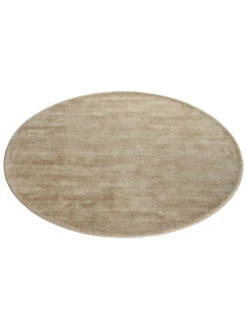 Viskose-Teppich, Sand 8 Viskose-Teppich, Sand -Heimtextildekoration Piemonte UniTeppich Beige Sand 150rund fper