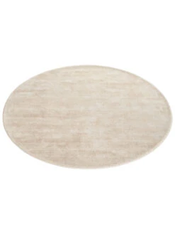 Viskose-Teppich, Creme -Heimtextildekoration Piemonte UniTeppich Creme 150rund fper