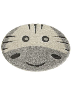 Kinder-Teppich, Hellgrau -Heimtextildekoration Quagga KinderTeppich Grau Hellgrau 120rund fper