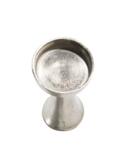 Kerzenleuchter, Silber -Heimtextildekoration RawSilverFinish Kerzenleuchter Silber 9x19 pla