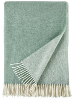 Wolldecke, Offwhite/Mint 7 Wolldecke, Offwhite/Mint -Heimtextildekoration Runa Decke Gruen OffwhiteMint 140x200 pla