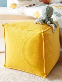 Pouf, Senf -Heimtextildekoration Samson Pouf Gelb Senf 40x40 mil