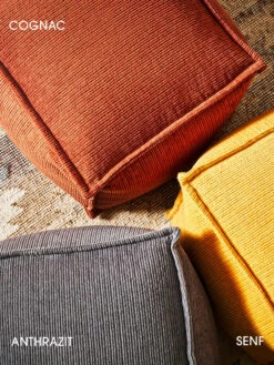 Pouf, Senf -Heimtextildekoration Samson Pouf diverse eckig 40x40 mil