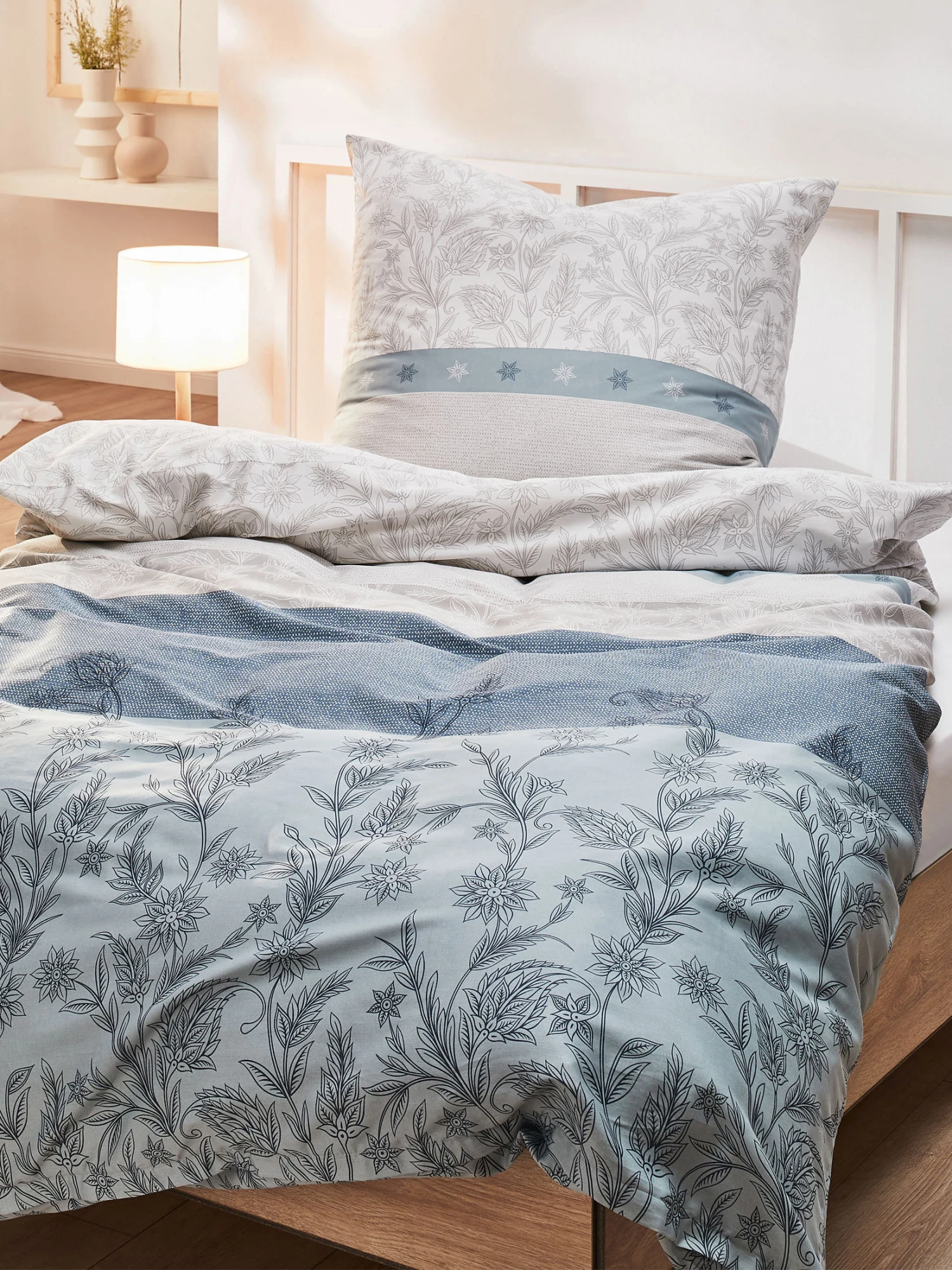 Satin-Bettwäsche, Blaugrün 3 Satin-Bettwäsche, Blaugrün