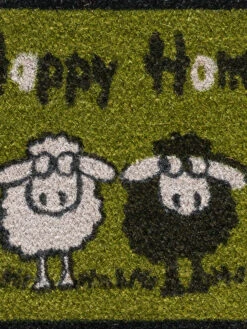 Fußmatte, Hellgrün -Heimtextildekoration Sheep Fussmatte gruen Hellgruen 40x60 lup