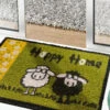 Fußmatte, Hellgrün -Heimtextildekoration Sheep Fussmatte gruen Hellgruen 40x60 mil