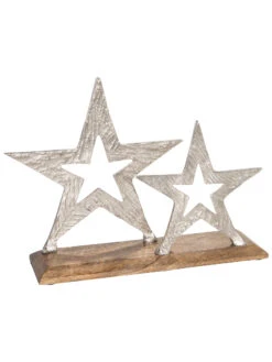 Heimtextildekoration -Heimtextildekoration Silverstars Aufsteller Silber 8x28x202C3 per