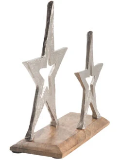 Aufsteller, Silber -Heimtextildekoration Silverstars Aufsteller Silber 8x28x202C3 per2
