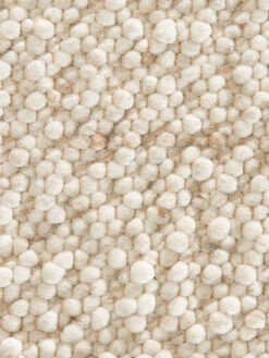 Woll-Teppich, Dünensand -Heimtextildekoration Skagen HandwebTeppich Creme Duenensand 170x230 lup