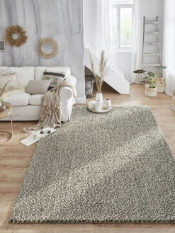 Hochflor-Teppich, Grau Meliert