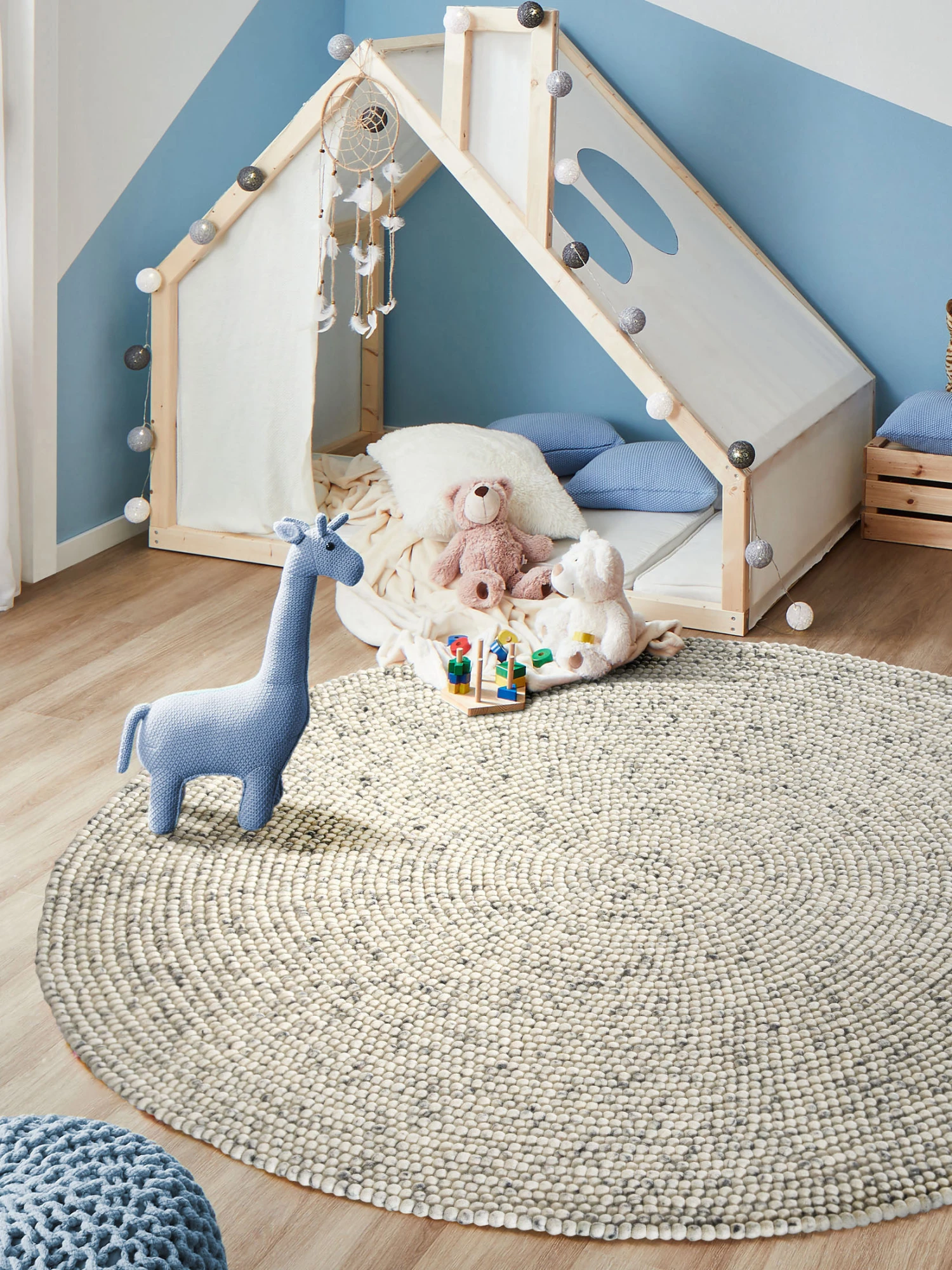 Filzkugel-Teppich, Grey Natural 4 Filzkugel-Teppich, Grey Natural – Bild 2